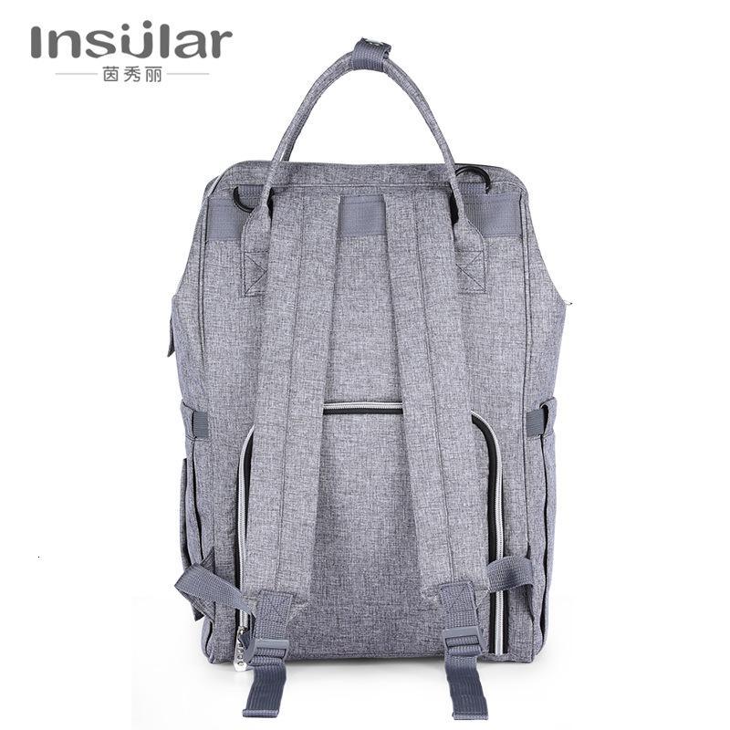 茵秀丽(insular) 双肩大容量多功能防水妈咪包母婴外出包背包待产包背奶包