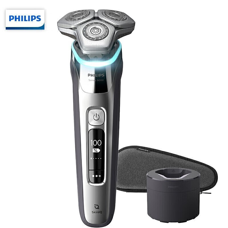 飞利浦(PHILIPS) 剃须刀电动男士刮胡刀 奢华9系肌送男友礼物 痘痘肌专属送老公送男友智能感应S9933/50