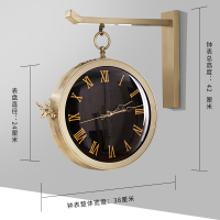 简约双面挂钟家用客厅纳丽雅北欧双面钟表中式客厅石英钟创意简约 钟 水钻款-18005-3《丽声机芯》 20英寸以上