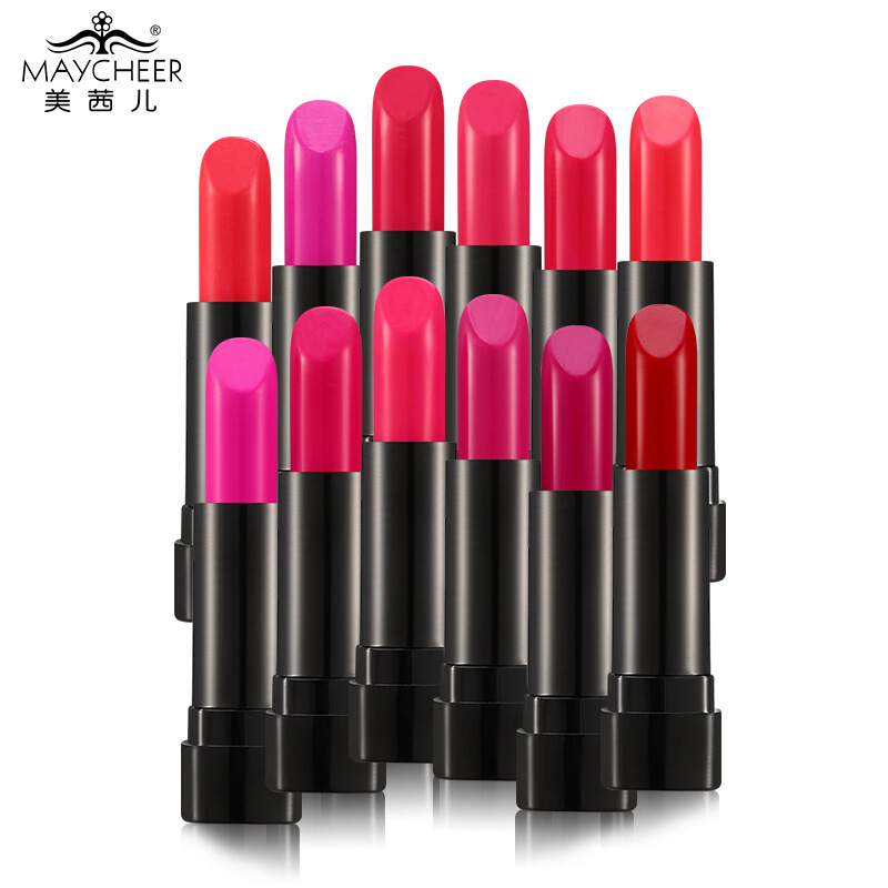 01珊瑚粉迷你口红小支持久显色保湿滋润唇膏便携12支袋