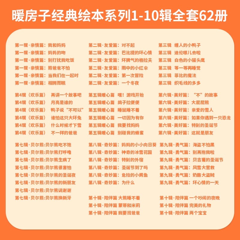 第七辑 贝尔熊 全8册 [正版]央视网暖房子经典绘本系列全十辑共62册 雨中的小红伞3-6岁幼儿园绘本阅读 儿童睡前故事高清大图