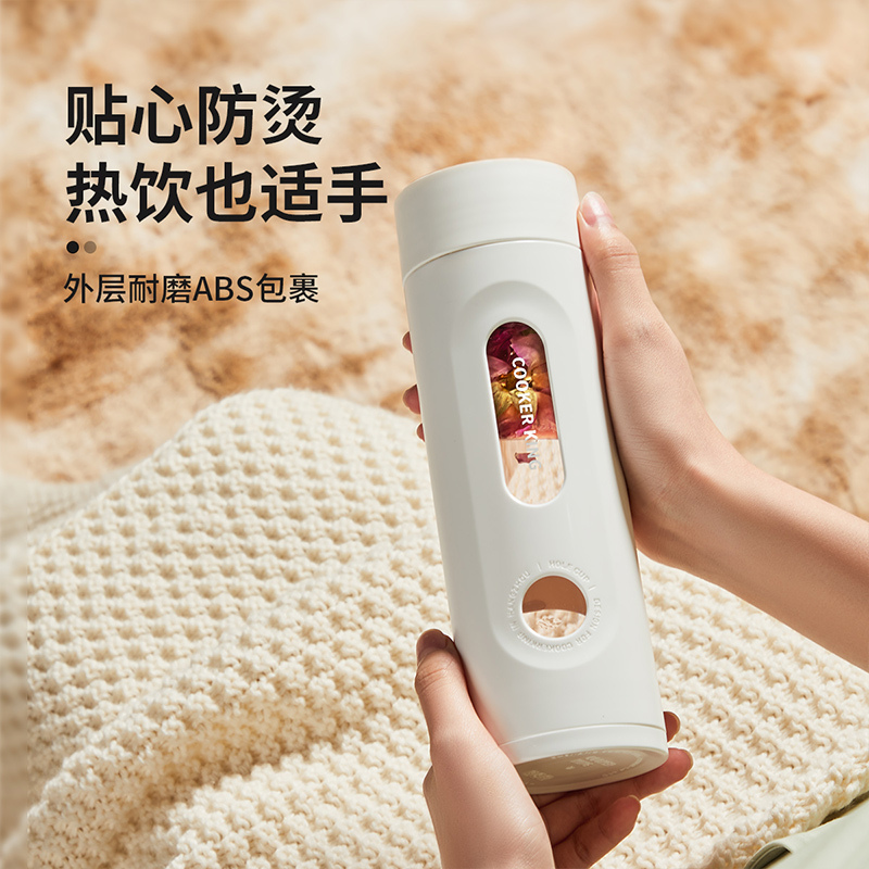 炊大皇玻璃杯茶杯男高硼硅便携防摔防爆双层泡茶杯子女高颜值水杯高清大图