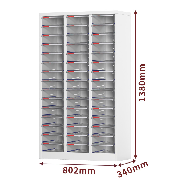 臻远 ZY5080115A4文件收纳柜 三列大45抽无门 802*340*1380mm 单位:台高清大图