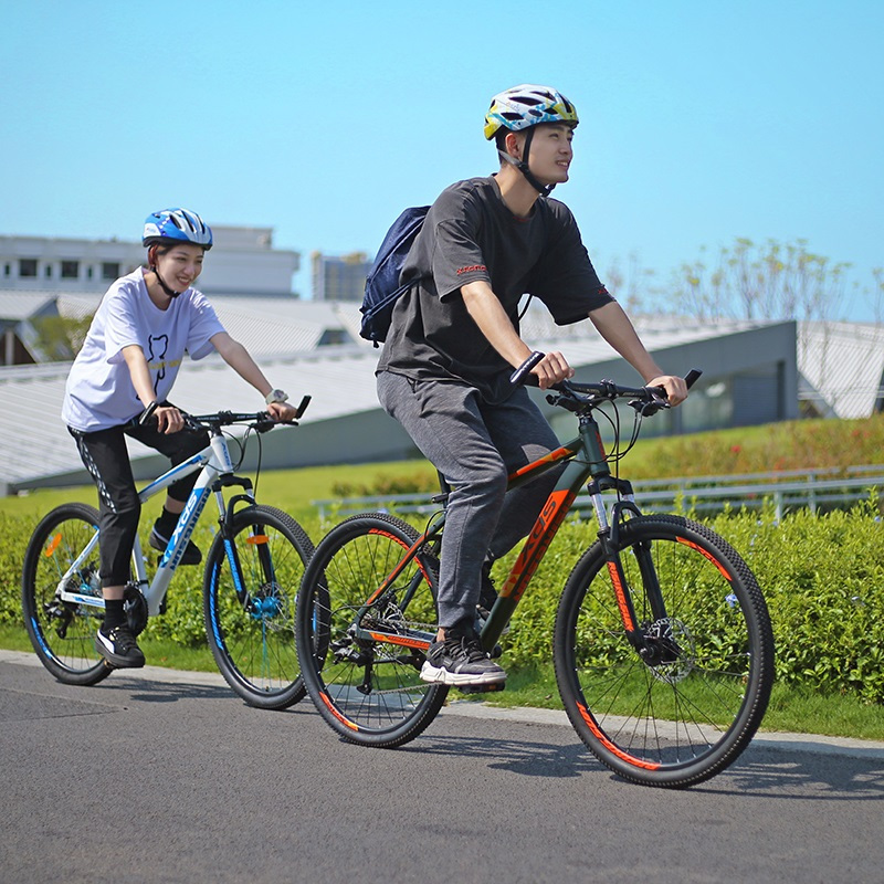 自行车21款旭日300合金车架26英寸轮径21速前后碟刹男女学生单车变速