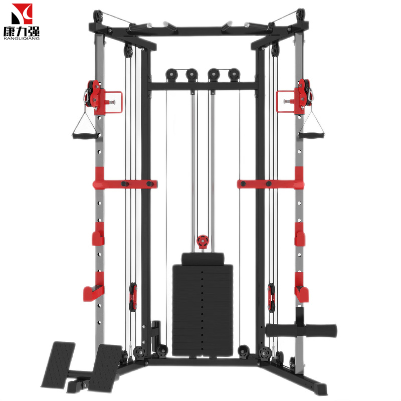 康力强ZH01小飞鸟龙门架综合训练器家用室内家庭多功能健身器材卧推深蹲架豪华款+2.2米杠铃杆+100KG杠铃片高清大图