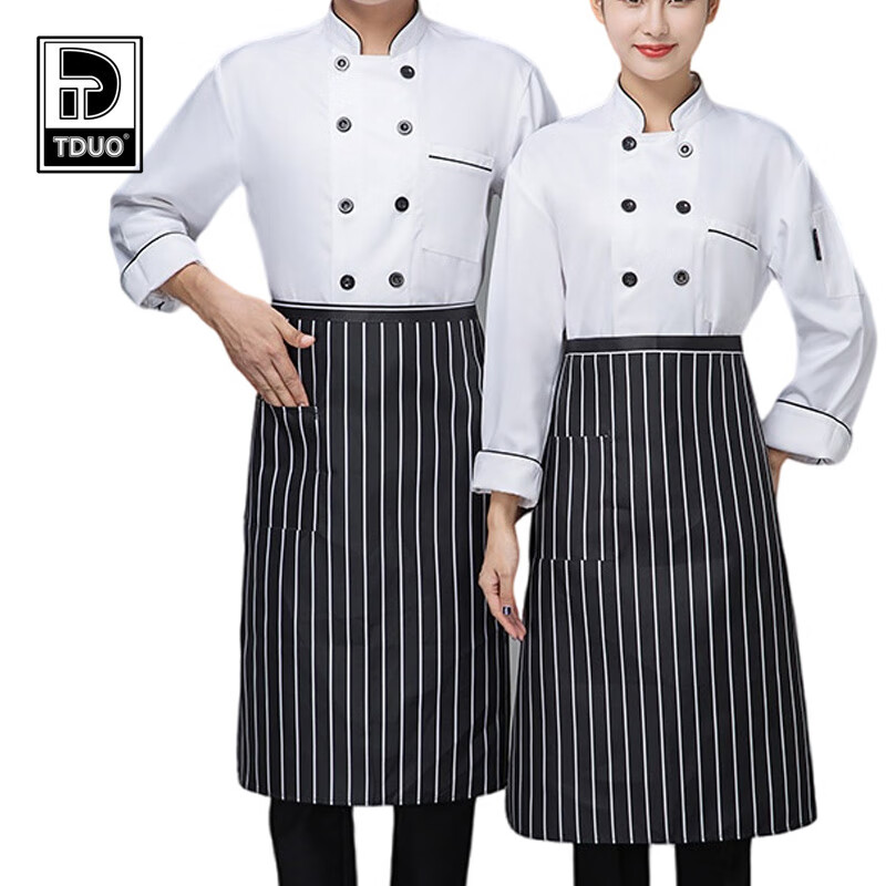 Tduo长袖厨师服两件套 U23 套 白色 2XL
