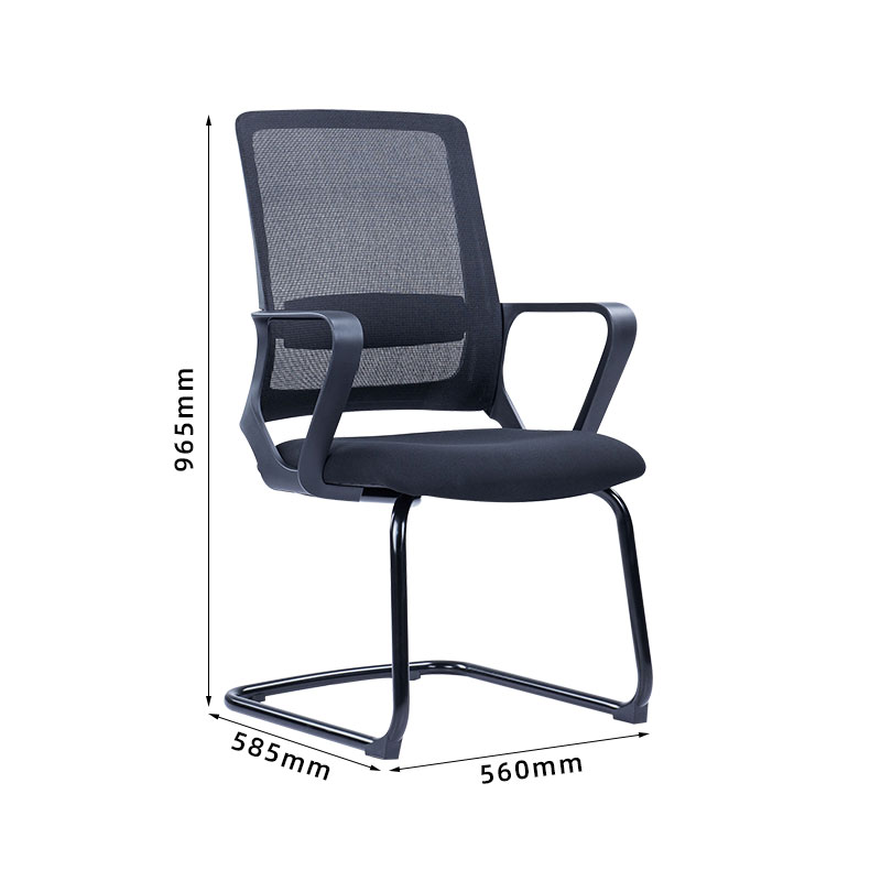 臻远ZY-7424办公椅网椅中背职员椅学习椅会议椅弓形椅高清大图