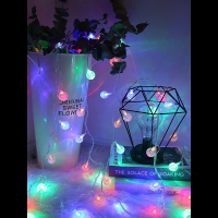 led水晶球小彩灯闪灯串灯满天星网房间宿存储设备木刻水印体育 水晶球彩色-10米100灯【插电款】