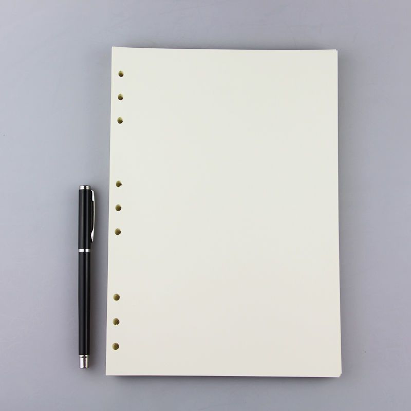 b5活页空白纸张替换内芯9孔夹内页商务本子100克纸替芯