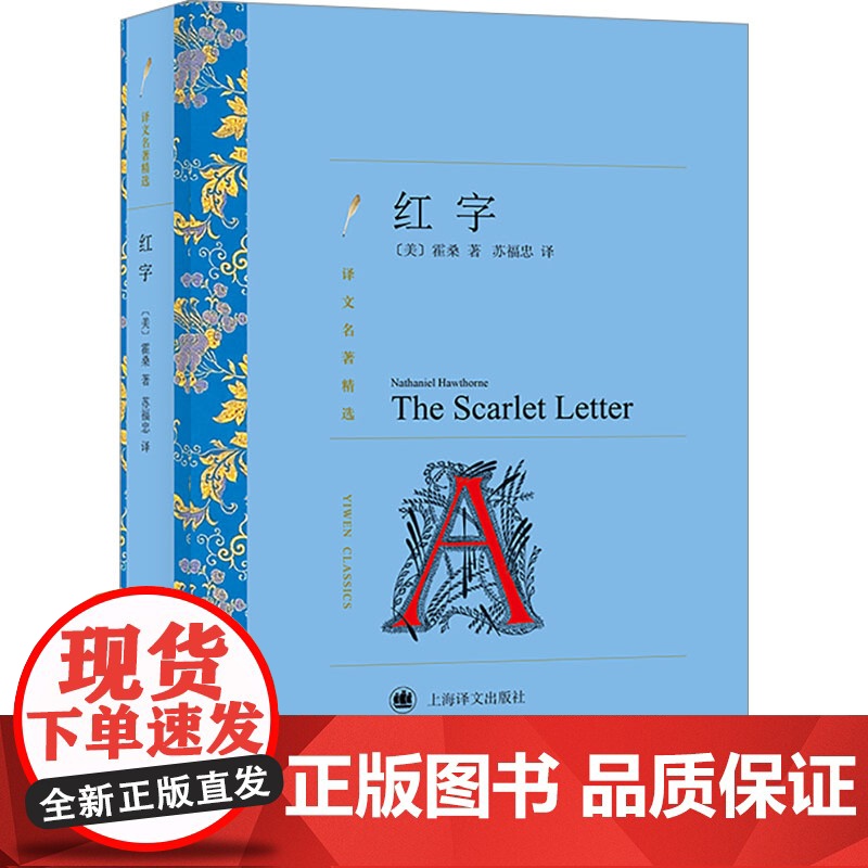 红字 霍桑 美国浪漫主义小说的代表心理分析小说故事正版书籍小说书店上海译文出版社译文名著精选高清大图