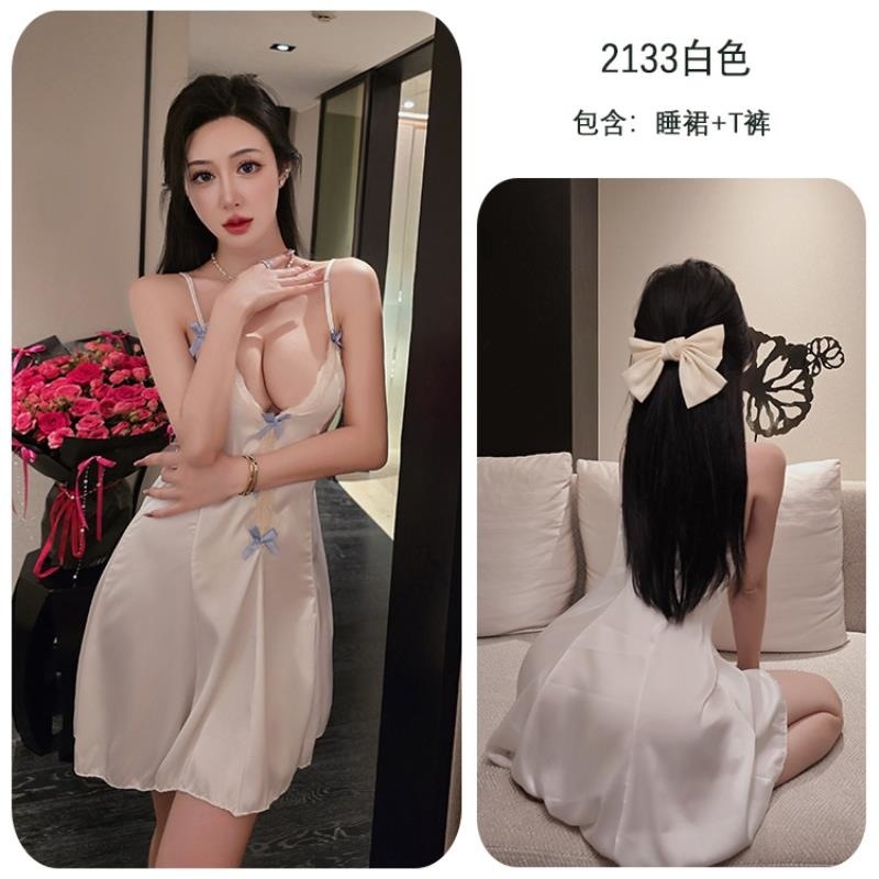 长夜漫漫情趣内衣女蕾丝镂空纯欲少女睡衣私房吊带性感睡裙女2133高清大图