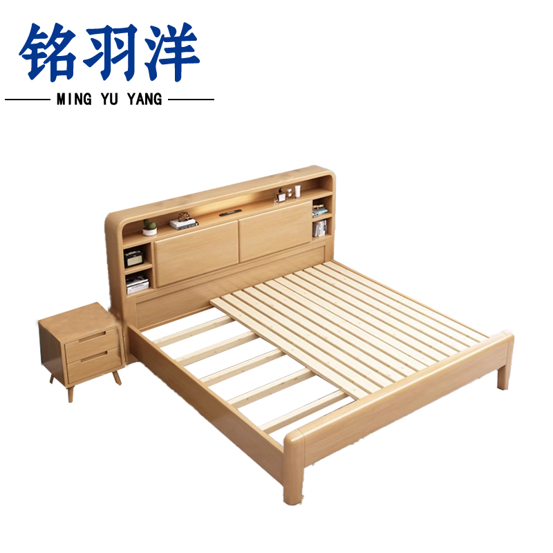 铭羽洋宿舍床120cm+床头柜套高清大图