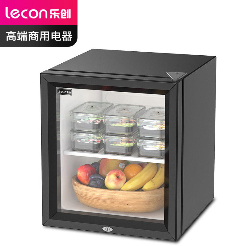 乐创 lecon 商用食品留样柜50L饮料冷柜 台式家用商用冷藏保鲜展示柜 LC-SC-50