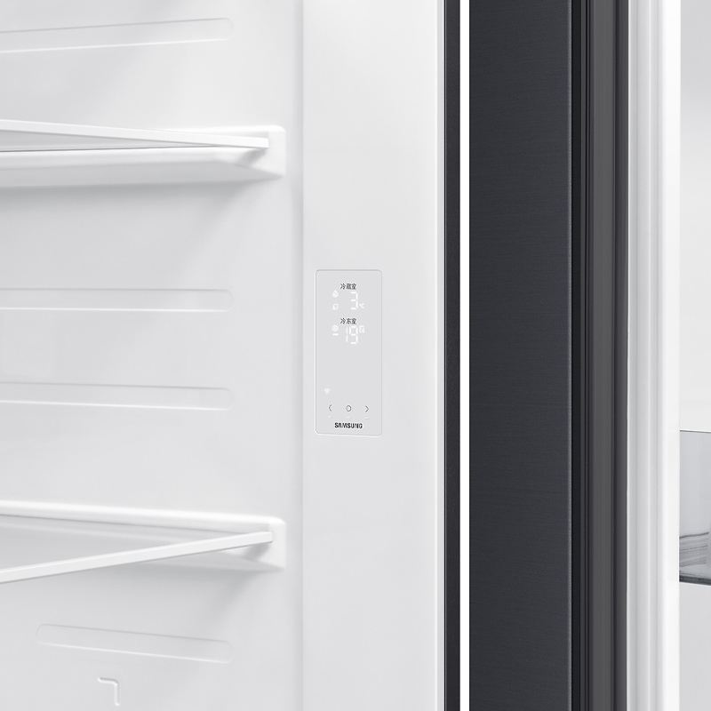 三星RS70F65P1FSC 浩瀚黑 655L 超大容量 干湿分储 AI节能模式 干湿分储 立体循环制冷 对开门冰箱高清大图
