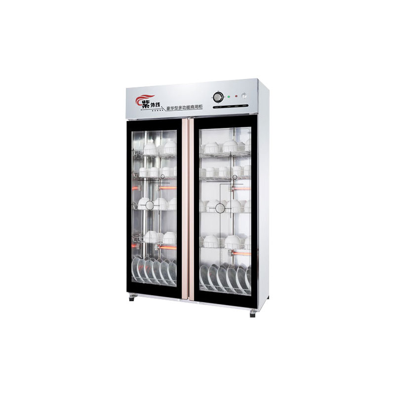 臻远ZY4042914 商用消毒柜双门立式餐具保洁柜臭氧红外线紫外线消毒