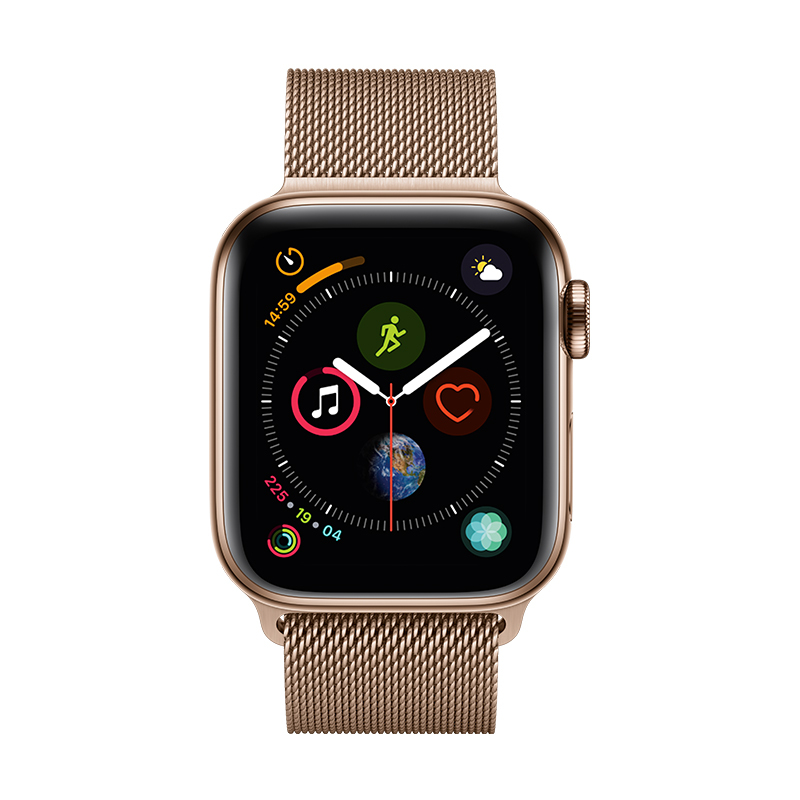 Apple Watch Series4 智能手表 GPS+蜂窝网络款 40毫米 金色不锈钢表壳搭配金色米兰尼斯表带
