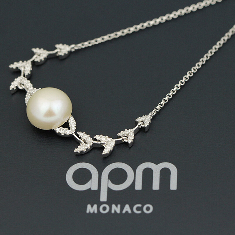 APM MONACO 女士纯银镶晶钻ETERNELLES花瓣手链配珍珠 AB3694XPL
