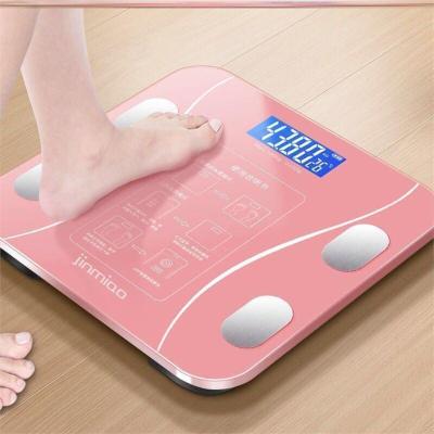 电池款-瘦腰玫瑰金-O48 智能体脂秤成人家用小米体重称电子秤男女轻牛脂肪精准人体减肥电
