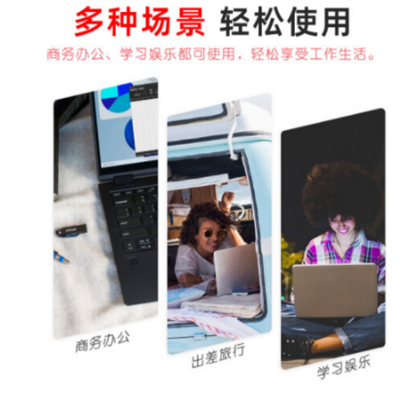 大容量U盘 酷弦CZ550 128GB USB3.2 黑色迷你型 高速读写高清大图