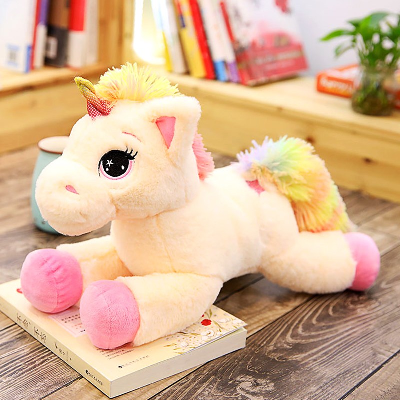 asins红梦幻独角兽公仔毛绒玩具小马睡觉抱枕少女心玩偶娃娃冾准毛绒公仔 