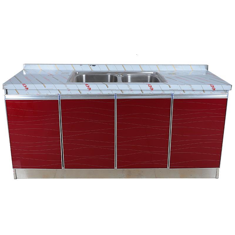 灶台柜单体移动厨柜碗柜ciaa经济型家用组装不锈钢橱柜简易厨房柜子