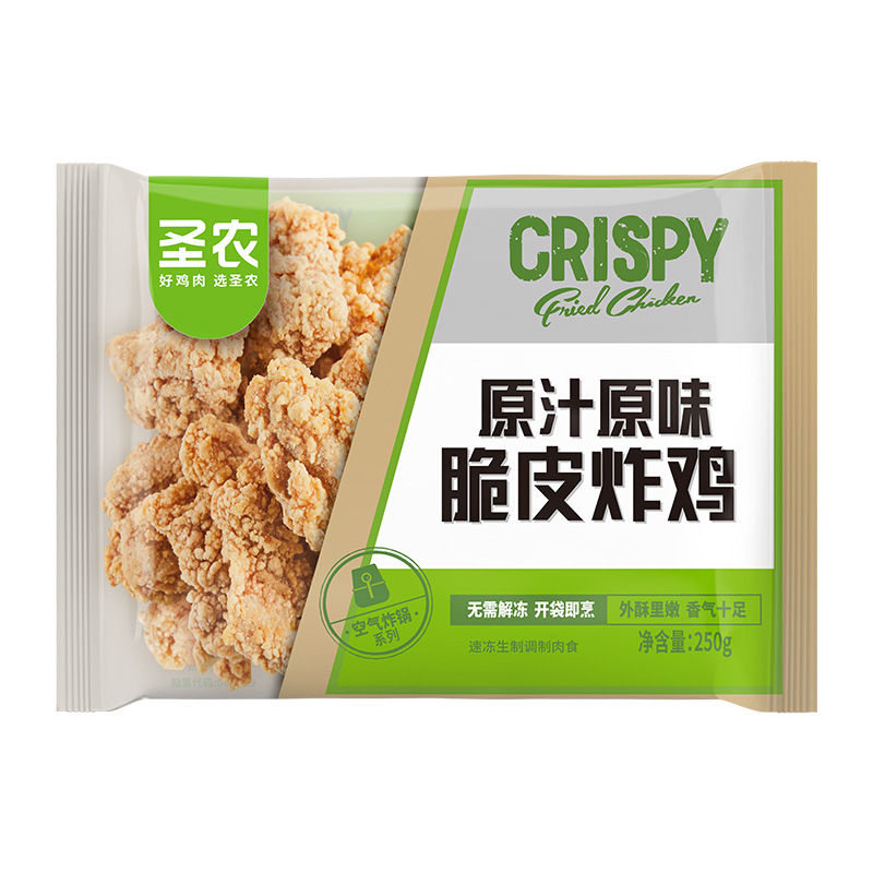 圣农脆皮炸鸡原味鸡伴翅韩式炸鸡250g*3包+秘制川辣脆皮炸鸡250g*3包半成品裹粉油炸小食高清大图