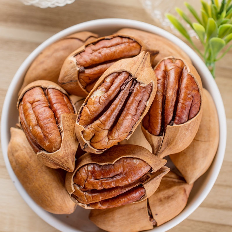 新货长寿果碧根果山核桃干果坚总重50g1000g零食特产