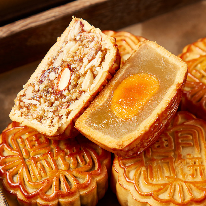 渔村月饼 大人物月饼礼盒900g中秋佳节送礼 广式月饼 公司员工福利