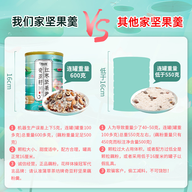 蒲草茶坊奇亚籽红枣坚果羹营养早餐速溶冲饮食品学生代餐