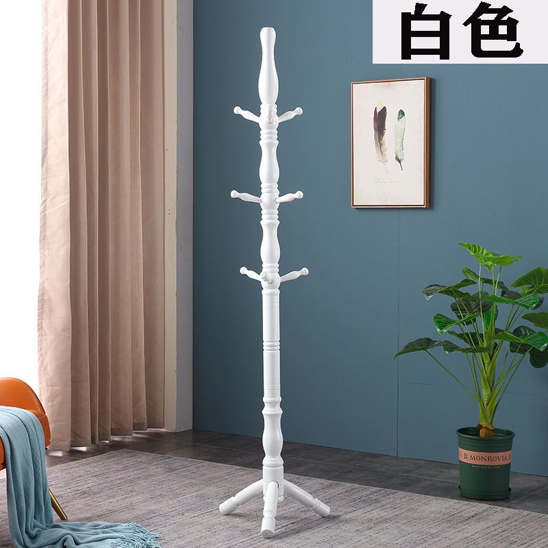 实木衣帽架落地卧室挂衣架家用客厅木质多功能衣架子欧式立式衣架