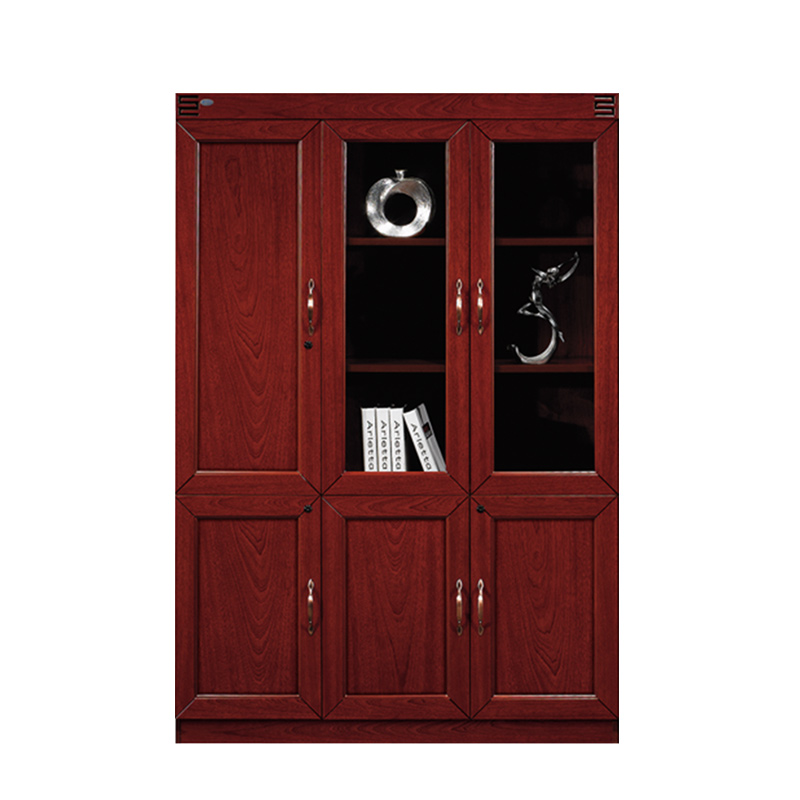 中豫鑫泽 ZYXZ4052413木质文件柜油漆贴木皮资料柜书柜 三门