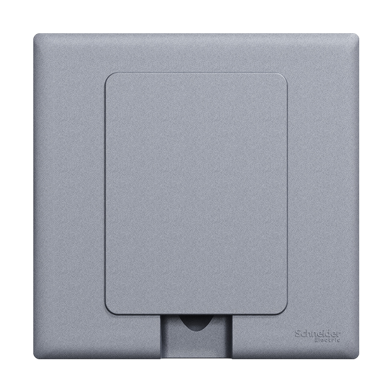 施耐德电气 开关插座86型嵌入式插座 冰箱空调内嵌隐藏式插座 白色/金色/灰色10A五孔 隐藏式插座 嵌入式插座（魅影灰）