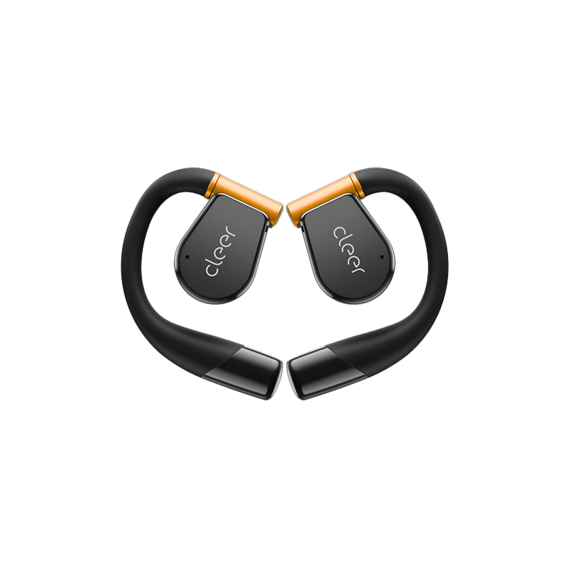 cleer[吉娜定制版]ARC 3 代 不入耳开放式杜比空间音频AI智能无线蓝牙耳机挂耳式骨传导升级 钢琴黑高清大图
