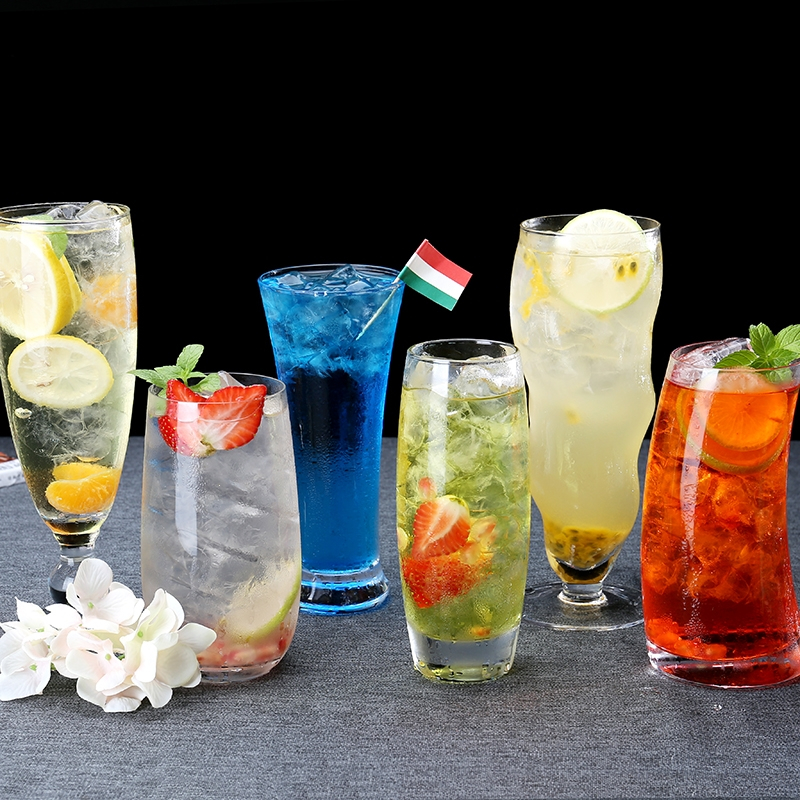 玻璃杯子果汁杯冷饮杯奶茶杯古达大饮料杯沙冰杯冰淇淋奶昔杯雪糕杯报