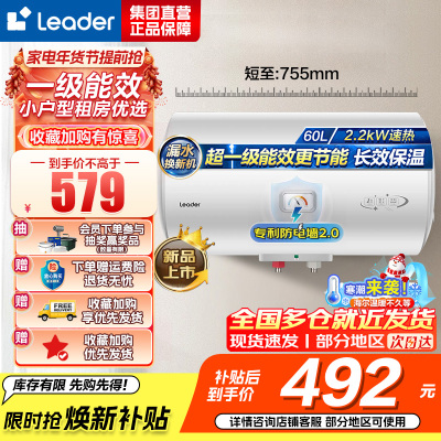 海尔(Haier)出品统帅电热水器LEC6001H-X5