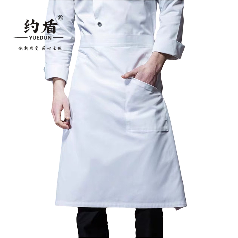 约盾 厨房餐厅厨师防污半截工作围裙 YBY017/件高清大图