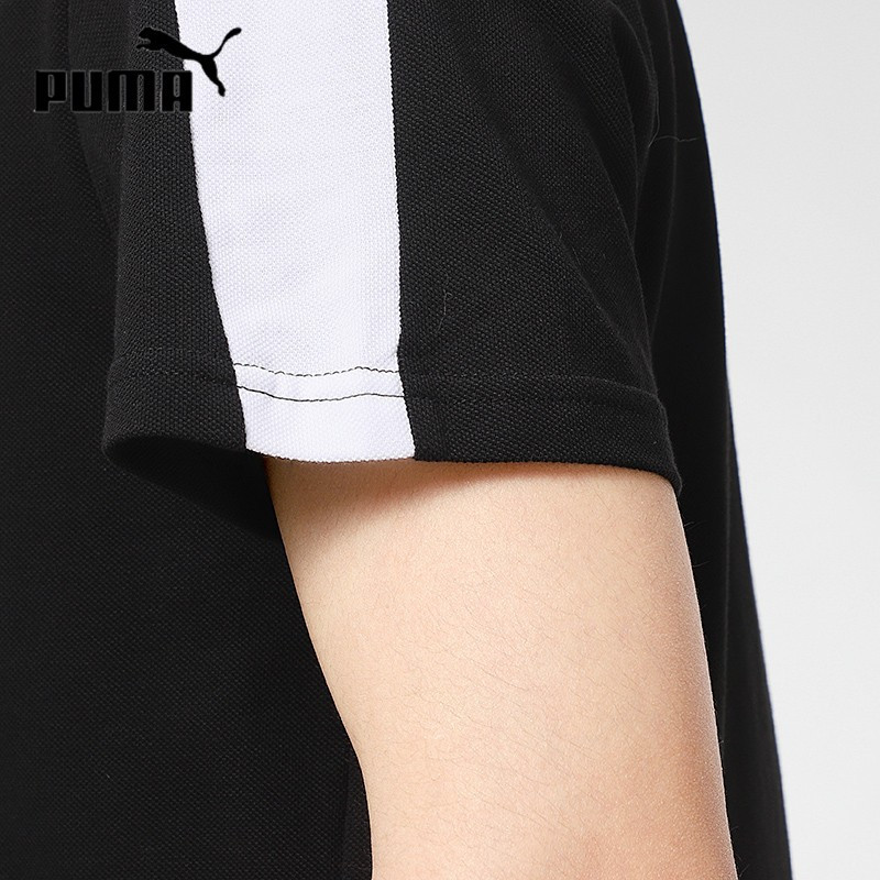 彪马(PUMA)男装短袖 2023夏季新款运动服T7男士翻领t恤休闲透气运动T恤 532290-01