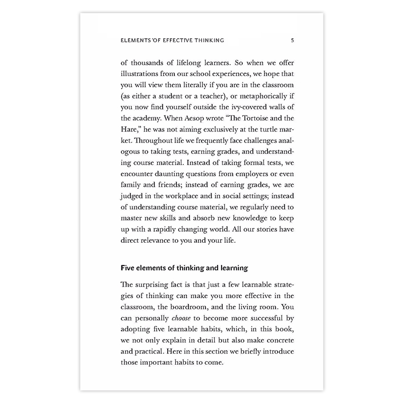 [正版]有效思考的五大元素 英文原版 The 5 Elements of Effective Thinking普林斯顿高清大图