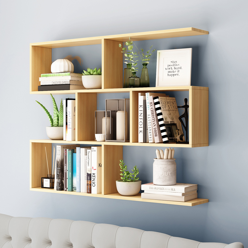 墙上书架置物架符象创意格子壁挂餐厅酒架储物架卧室墙壁墙面装饰