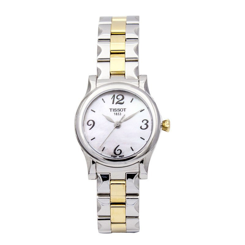 天梭 (TISSOT) 手表 时尚系列 休闲 间金 钢带 优雅 女士 石英表T028.210.11.037.00