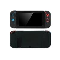 Switch保护壳TPU硅胶库洛米手柄套适用任天堂switch软套可插底座 纯黑无印花 默认TPU软壳(赠摇杆帽)