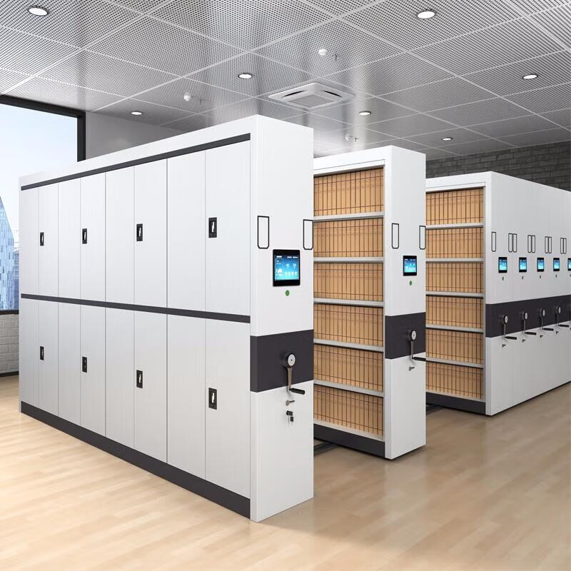 圣德列密集架钢制移动密集柜档案柜智能文件柜资料柜一列三组每立方米高清大图