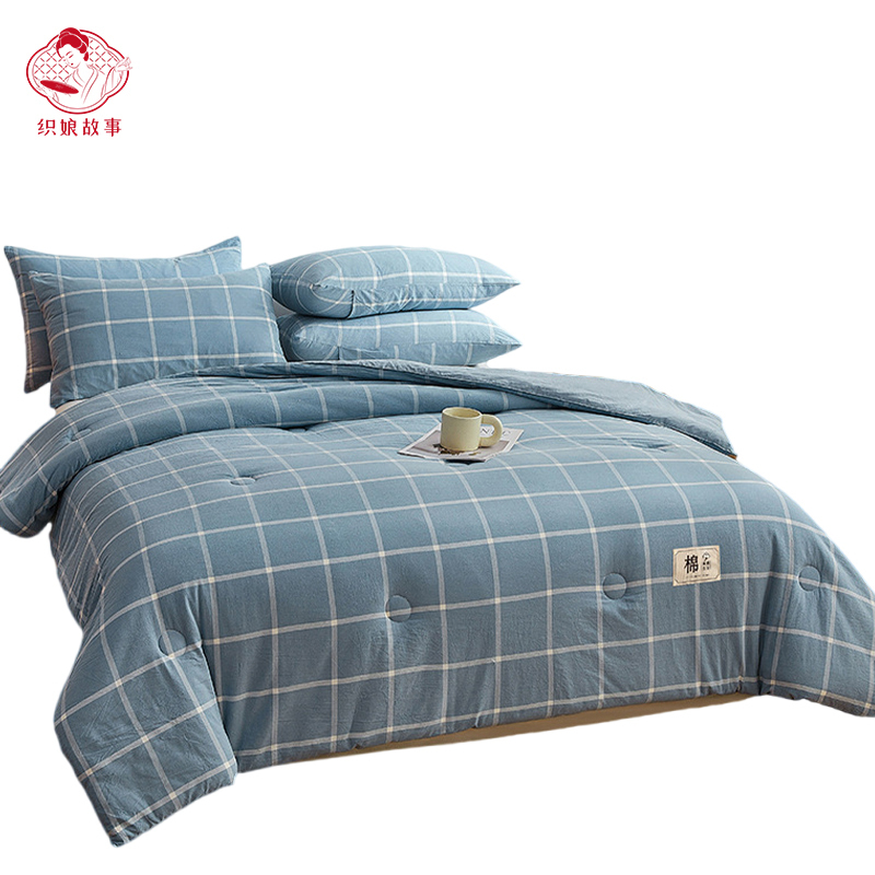 织娘故事 棉被 格子 180*220cm8斤/张高清大图