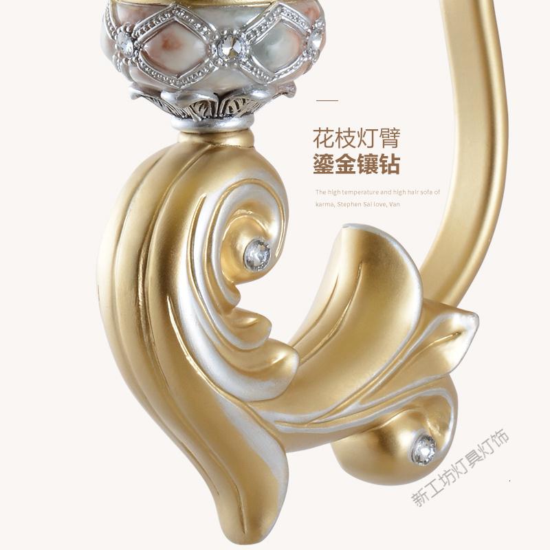 苏宁放心购 欧式壁灯床头复古卧室过道灯创意客厅简欧过道灯具楼梯镶钻灯饰高清大图