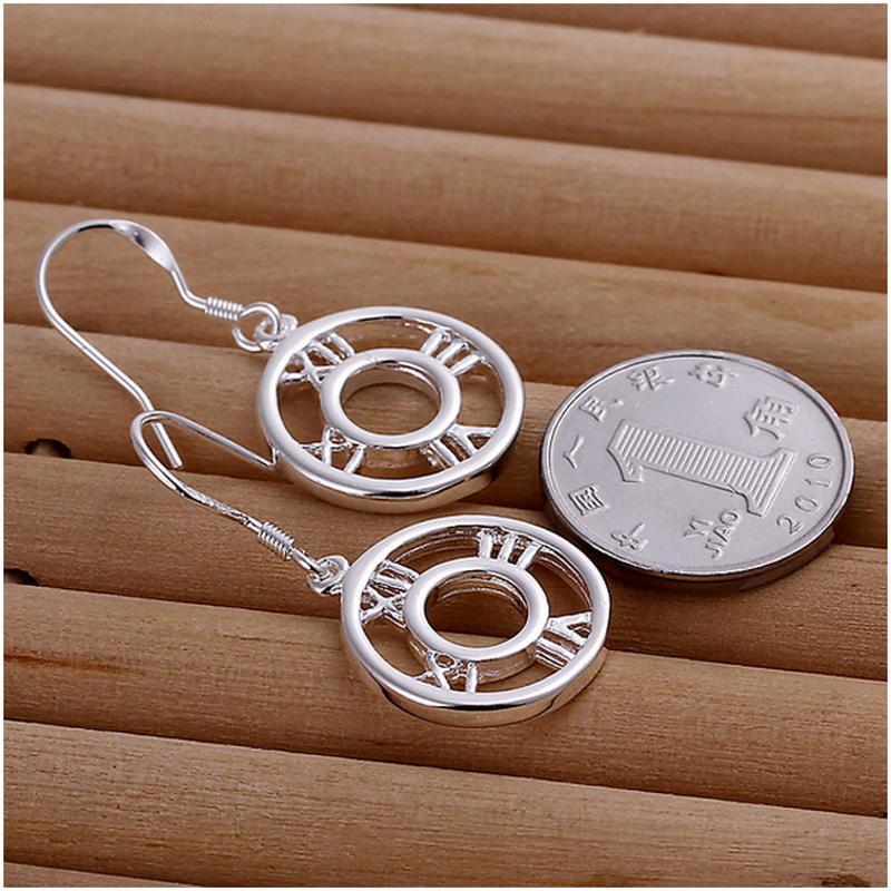 E041Women silver plated earring镀925纯银日韩时尚气质耳环耳饰
