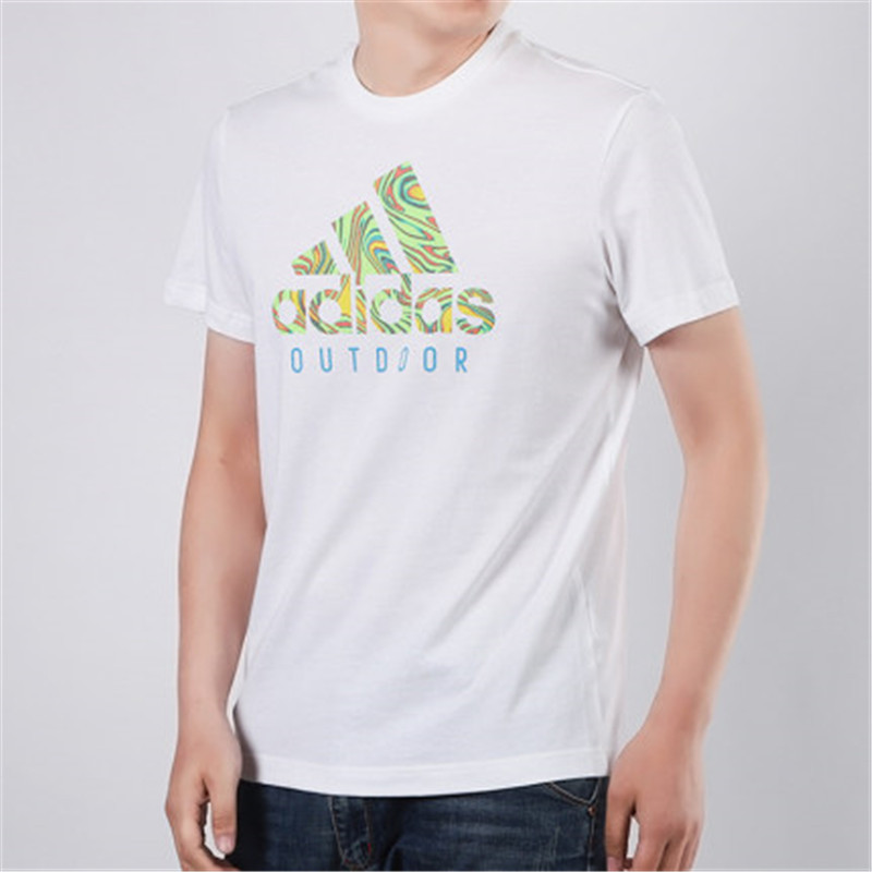 Adidas短袖男2020夏新款圆领透气运动宽松休闲T恤FM7528 FM7529