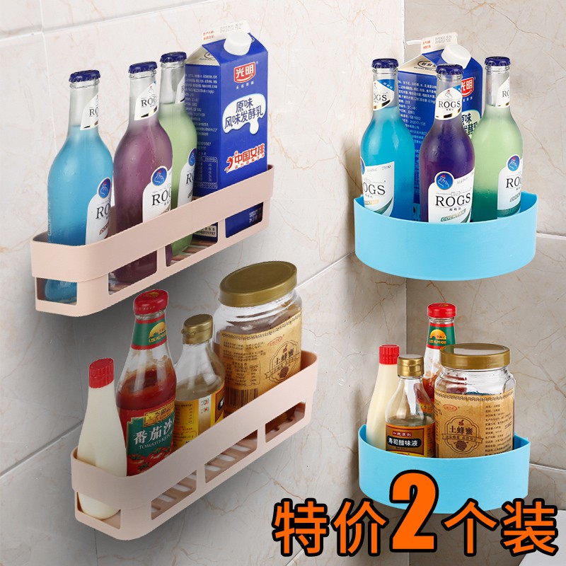 厨房置物架免打孔省空间壁挂式收纳储物架厨具用品调料架调味品架收纳层架 三维工匠高清大图