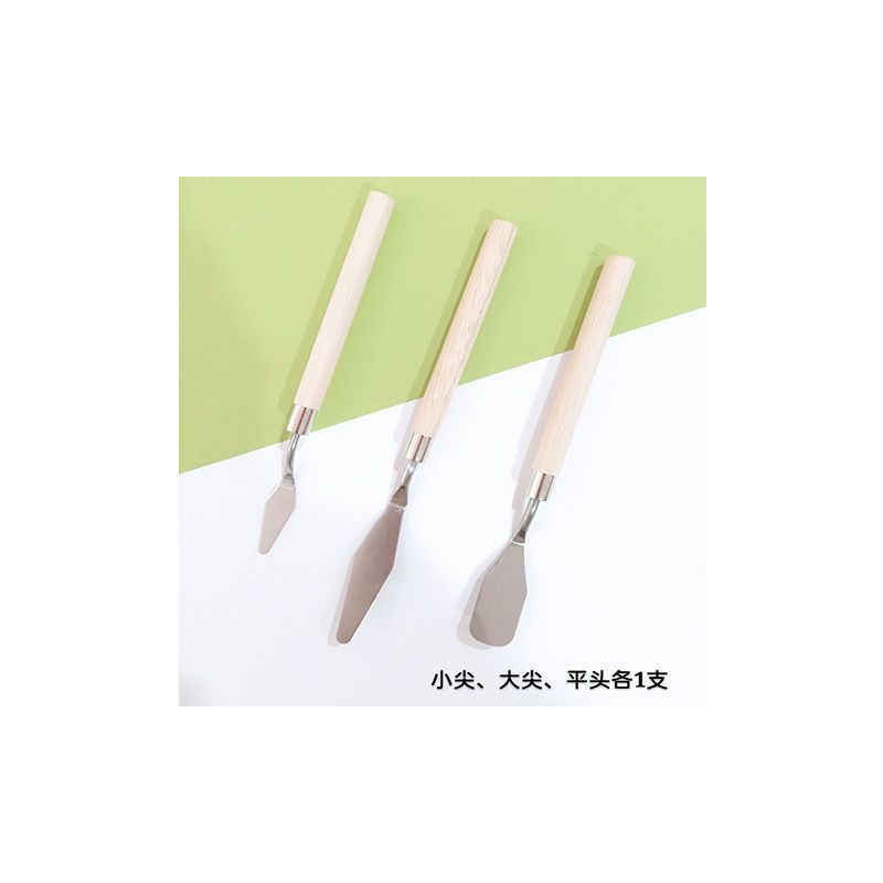 水粉颜料调色刀刮刀丙烯油画铲刀尖头圆头平头抹平铲刀美术用品