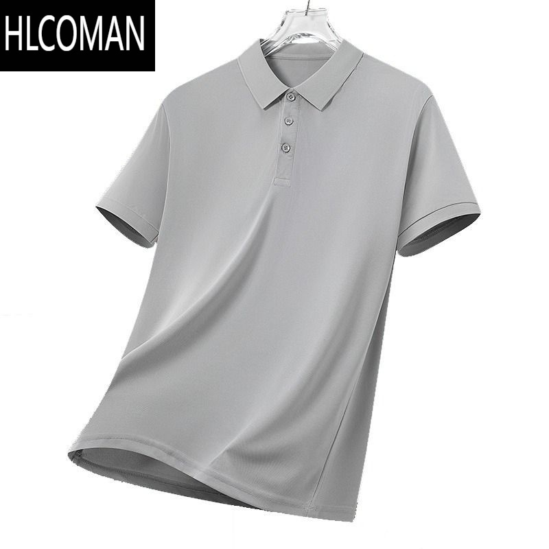 coman男士polo衫夏季潮流纯色简约商务休闲上衣修身翻领百搭薄短袖t恤