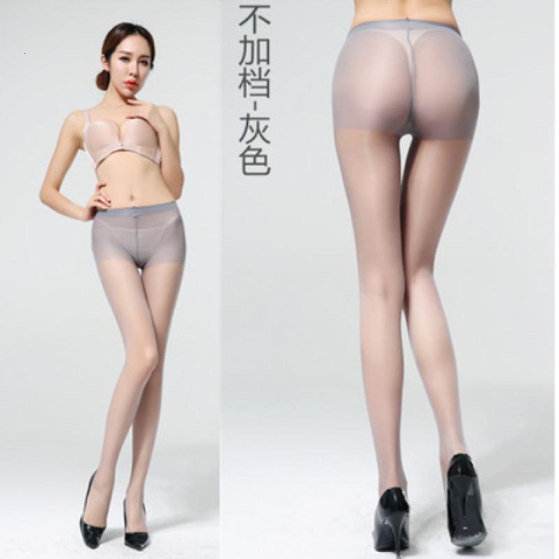 丝袜女薄款防勾丝夏季超薄连裤袜露趾隐形黑肉色菠萝袜打底袜大码 灰色防勾丝【连裤袜】